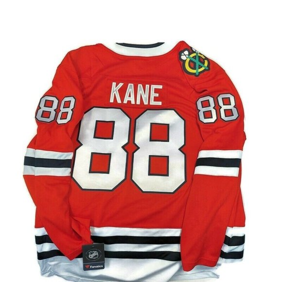 100% Men MEDIUM Fanatics NHL Chicago Blackhawks Patrick Kane Breakaway Jersey M - Picture 2 of 7
